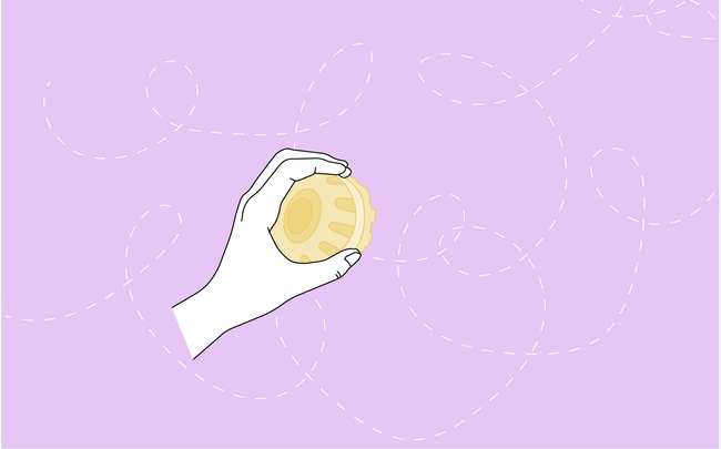 Dessin de main effectuant des mouvements circulaires sur le mur avec un perforateur