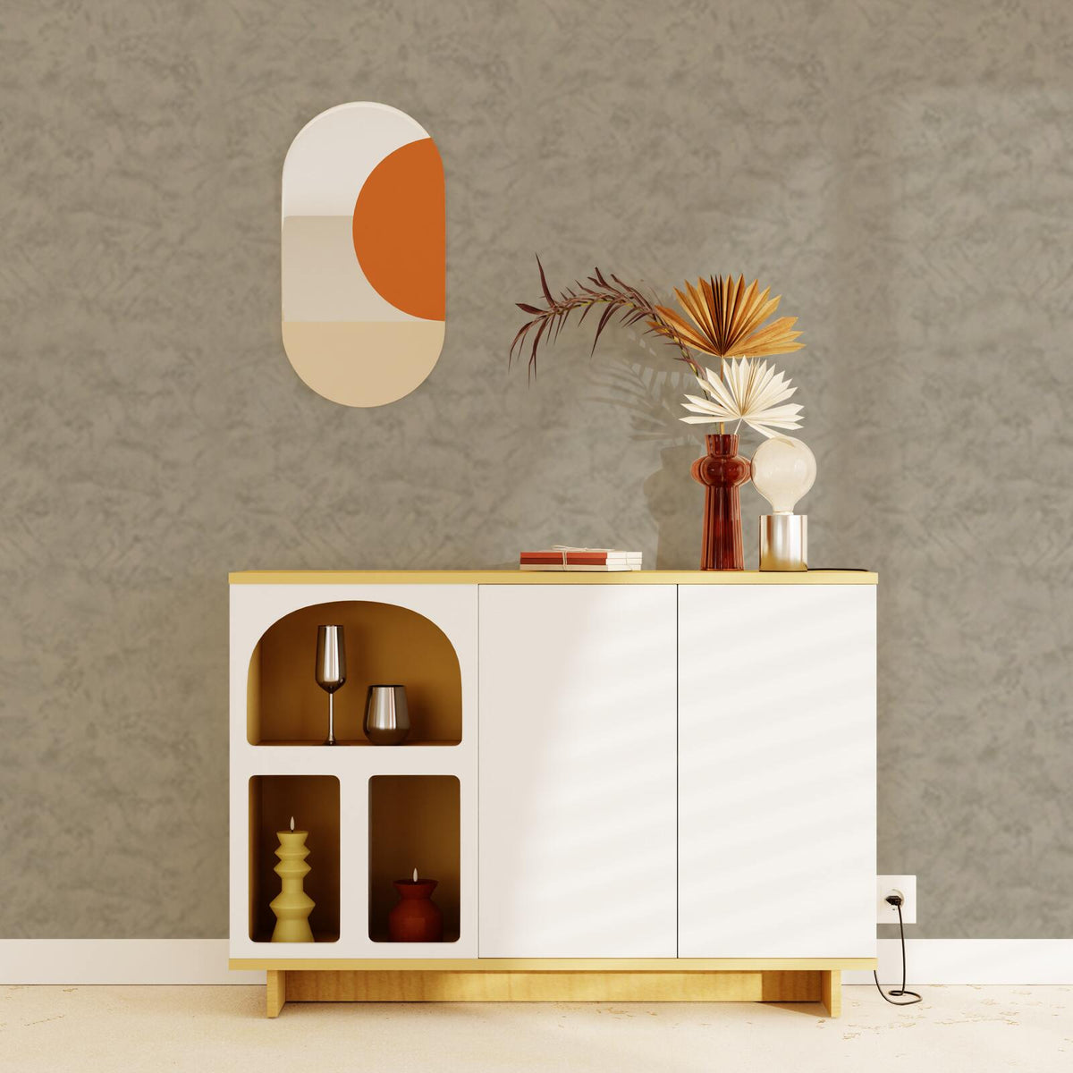 Papier peint intissé Ravenne Café Crépi grésé