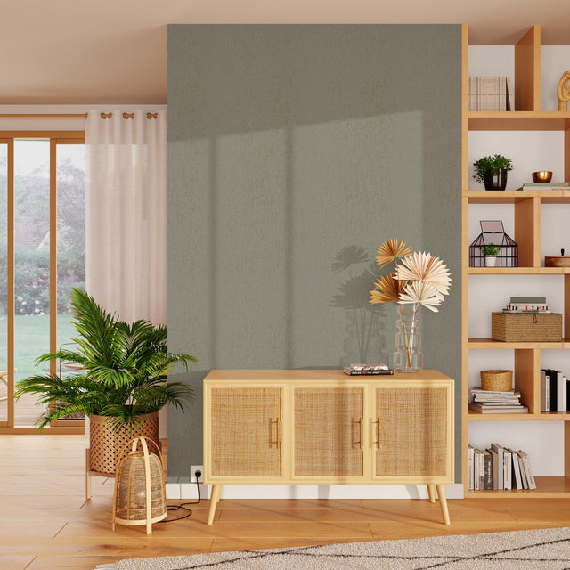 Papier peint intissé CALICO coloris marron glacé