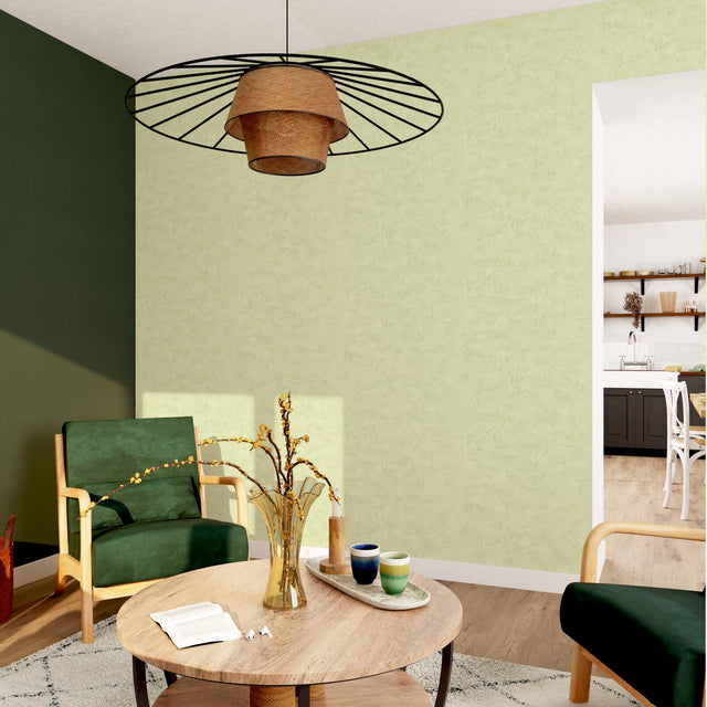 Papier peint intissé RAVENNE coloris vert amande