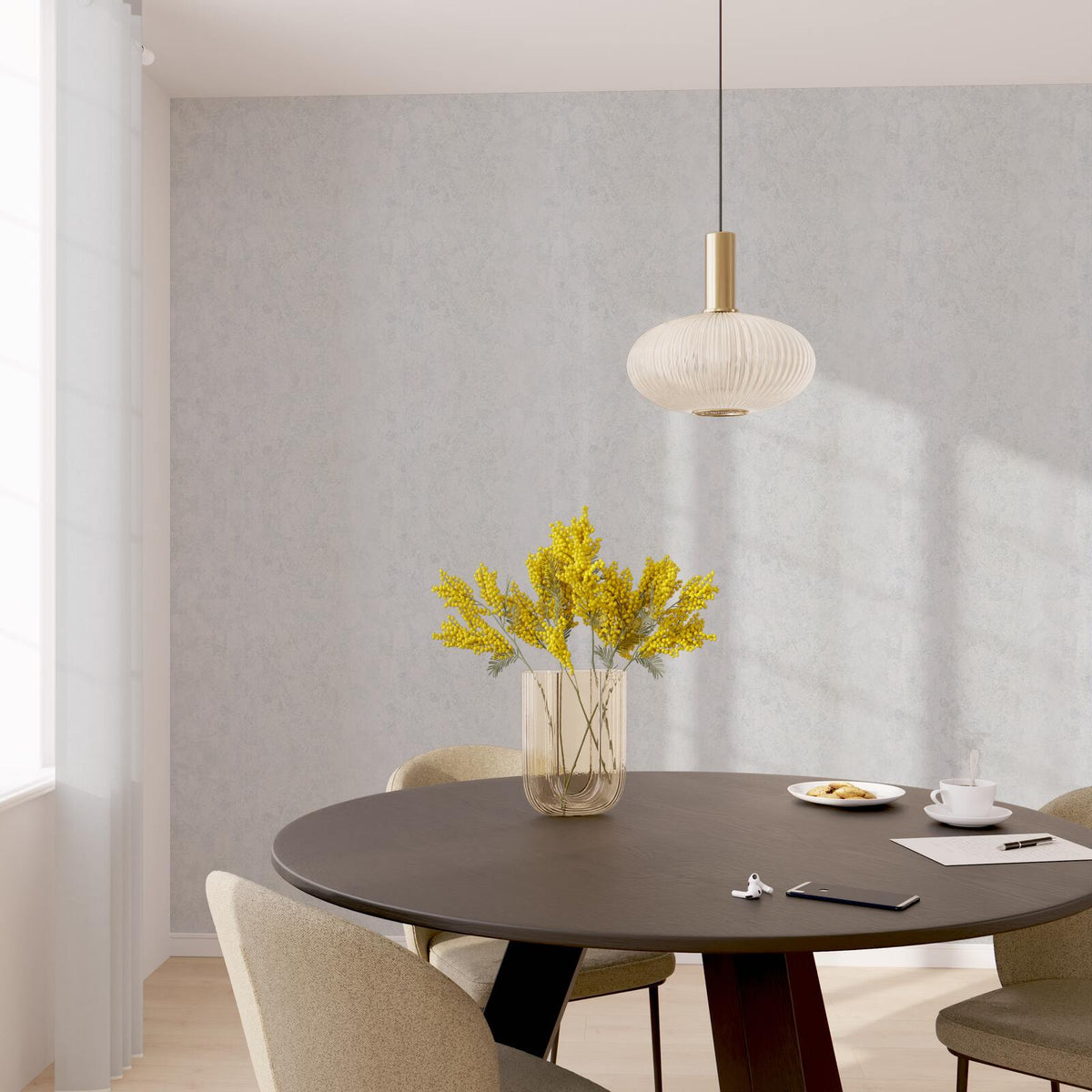 Papier peint intissé Feeria Blanc Lisse