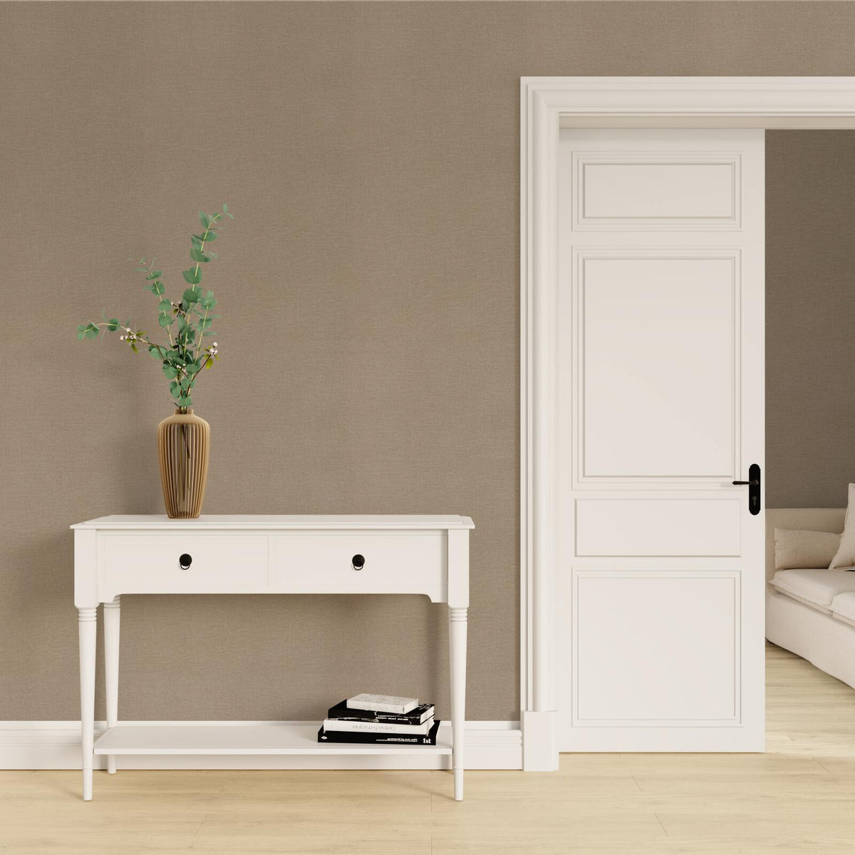 Papier peint intissé Florentine Cappuccino Trame