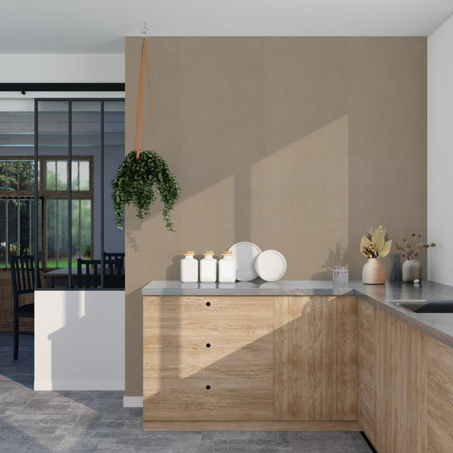 Papier peint intissé FLORENTINE coloris cappuccino