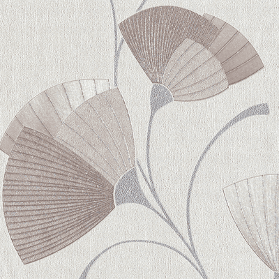 Papier peint intissé FLOWER EVENTAIL coloris blanc