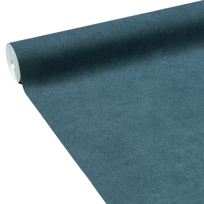 Papier peint intissé Fine béton Bleu pétrole Satiné