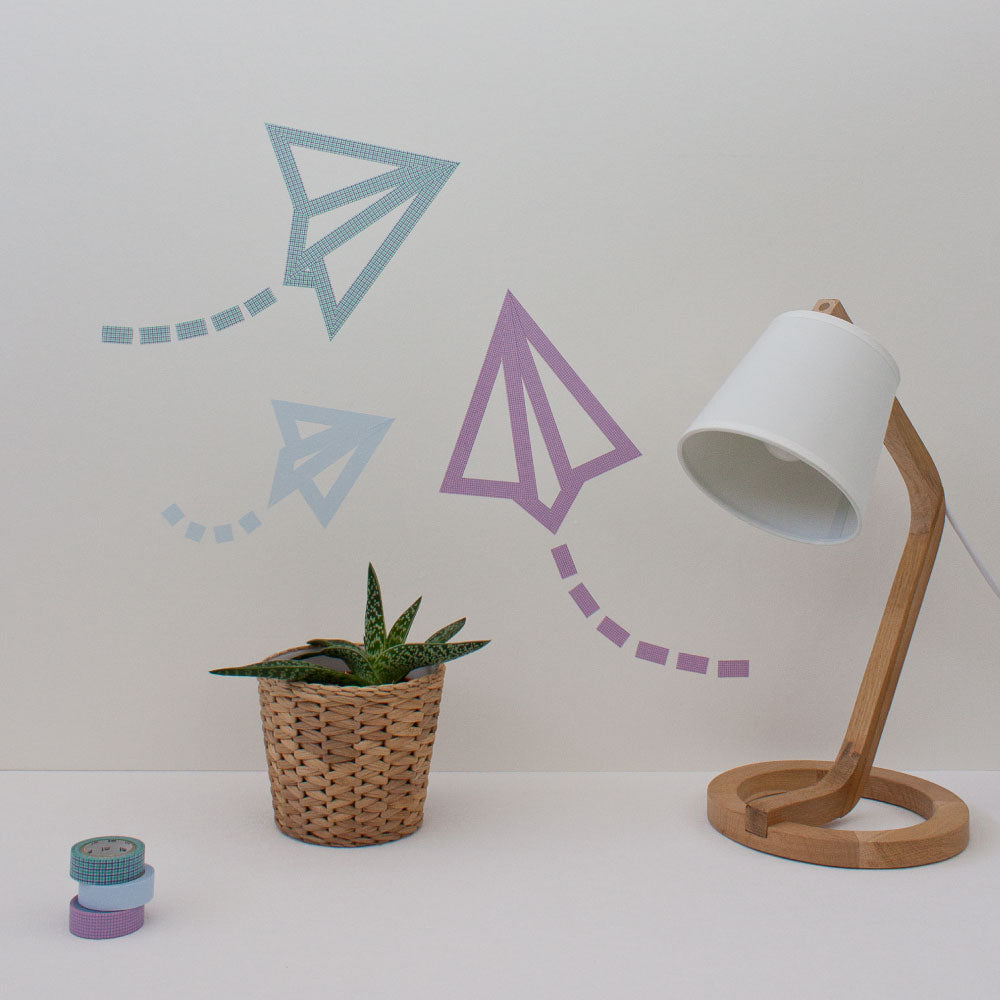 Masking tape Hougan mint & marine Bleu