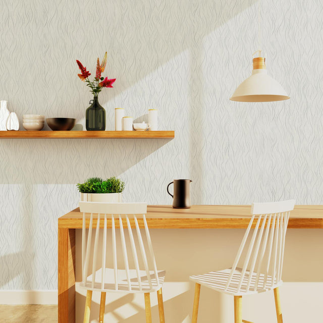 Papier peint intissé JULIANA coloris blanc