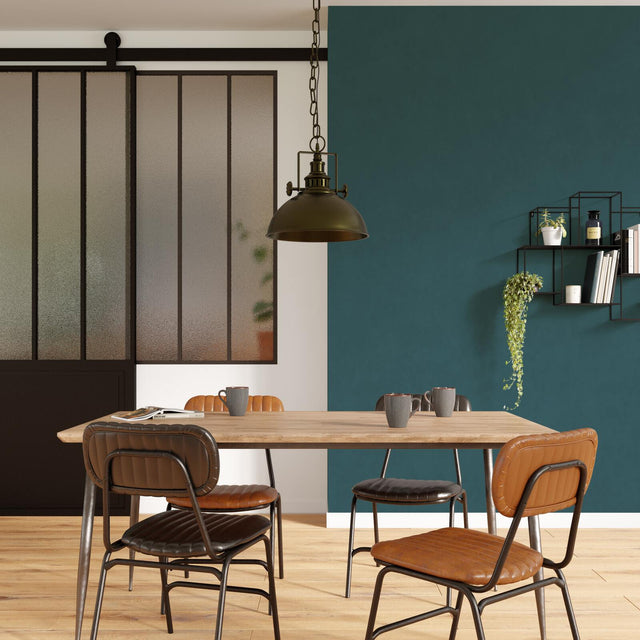 4MURS Papier peint intissé CLASSIC LINE bleu pétrole