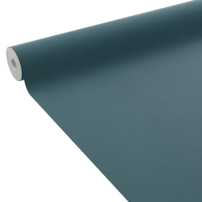 4MURS Papier peint intissé Classic line Bleu pétrole Lisse