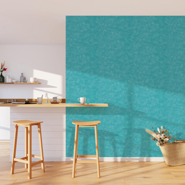 Papier peint intissé RAVENNE coloris bleu turquoise