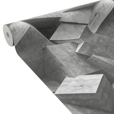 Papier peint intissé Stone fall Gris béton