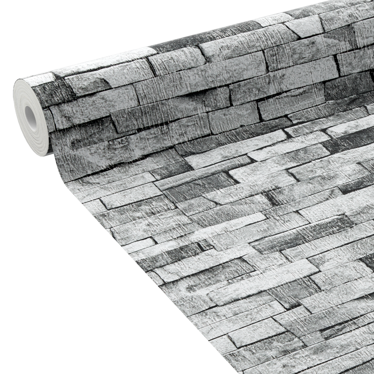 Papier peint Roc Gris moyen