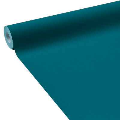Papier peint intissé Opal Bleu paon Lisse