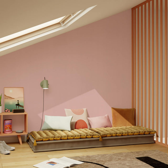 Papier peint intissé NEW INFINITY coloris rose guimauve