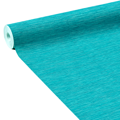 Papier peint intissé Curaçao Bleu turquoise Paille orientale
