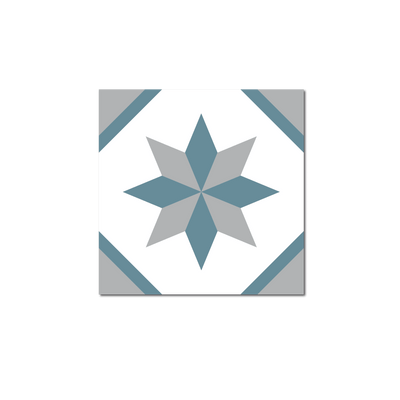 GROSFILLEX Revêtement décoratif adhésif Sochic square rosace Bleu