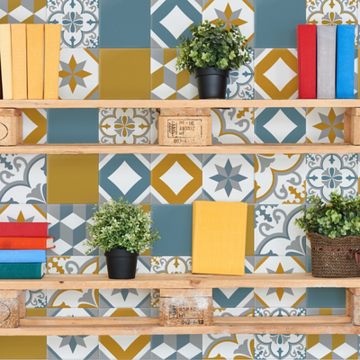 GROSFILLEX Revêtement décoratif adhésif Sochic square rosace Gris