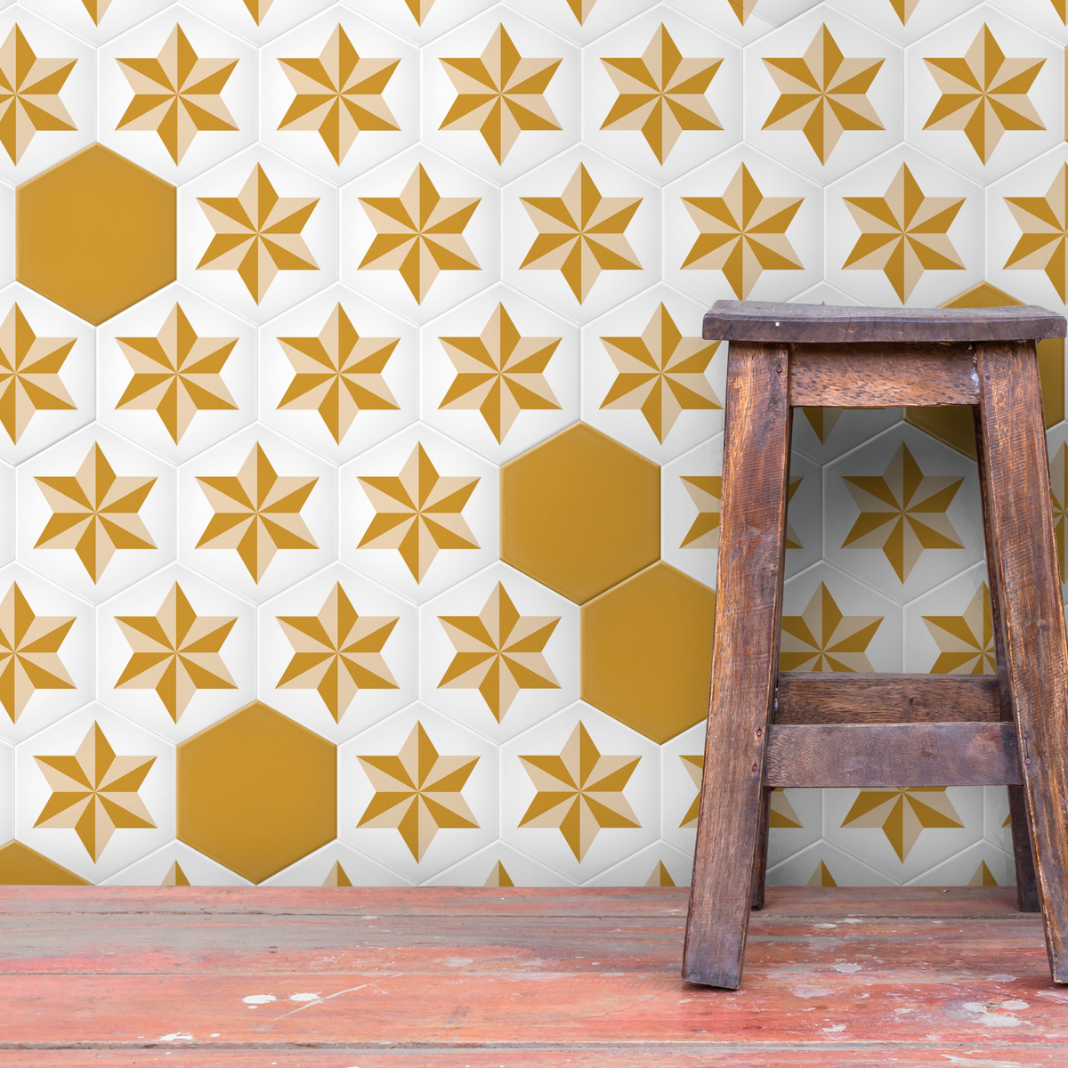 GROSFILLEX Revêtement décoratif adhésif Sochic diamond full Jaune