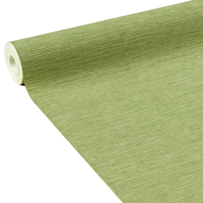 Papier peint intissé Curaçao Vert bambou Paille orientale