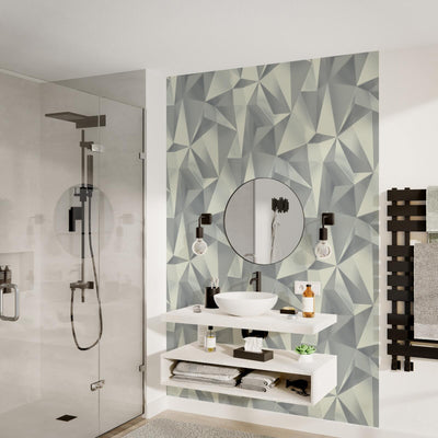 Papier peint intissé Swan Blanc grisé