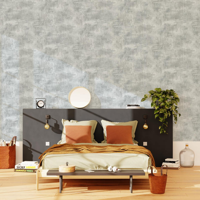 Papier peint intissé BARKLEY coloris gris béton