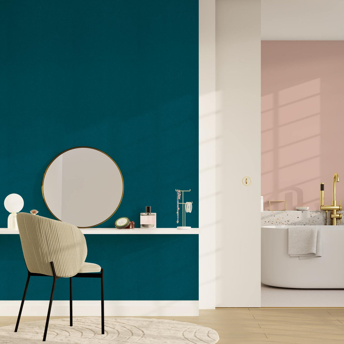 Papier peint intissé Palazzo Bleu nuit Satiné