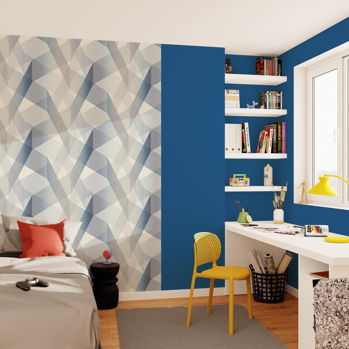 Papier peint intissé Weblines Blanc