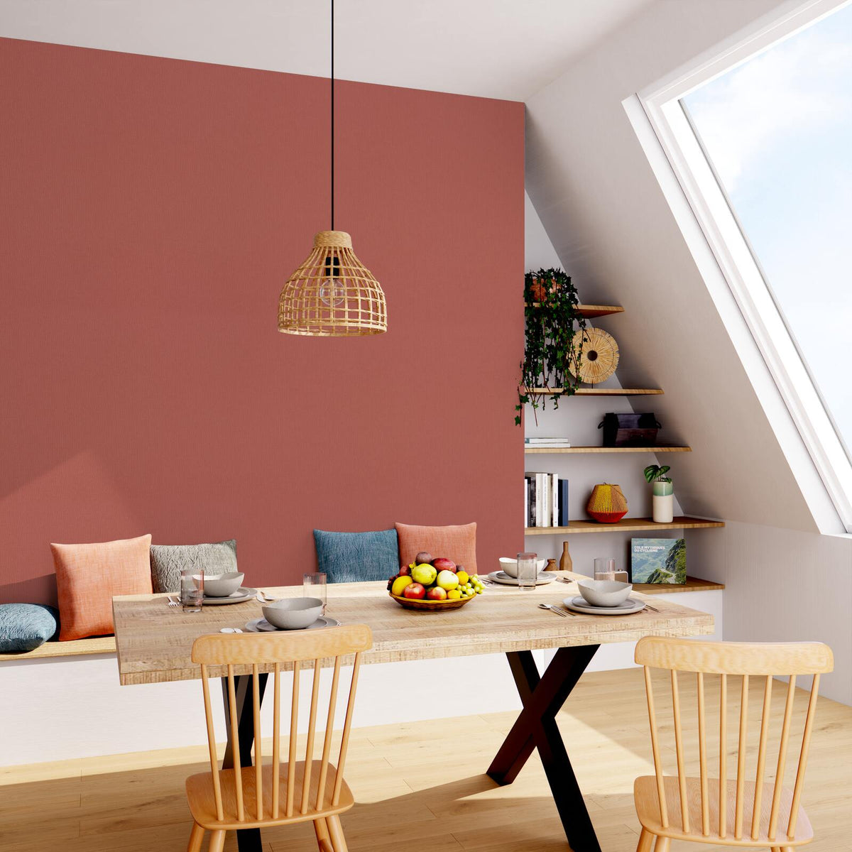 4MURS Papier peint intissé Nunca Terracotta Trame