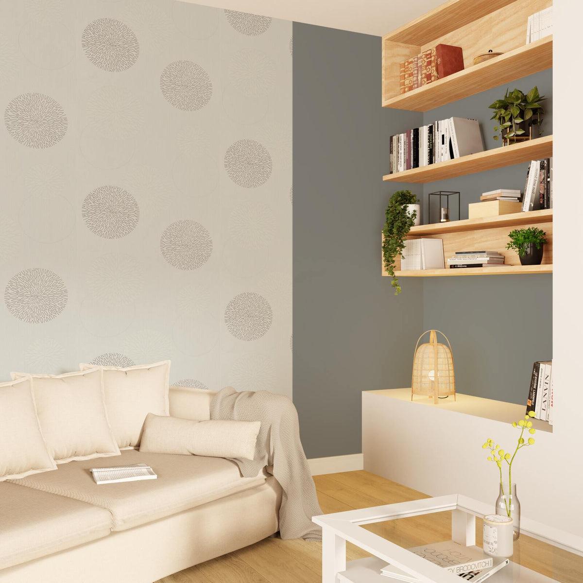 Papier peint intissé Spot Blanc