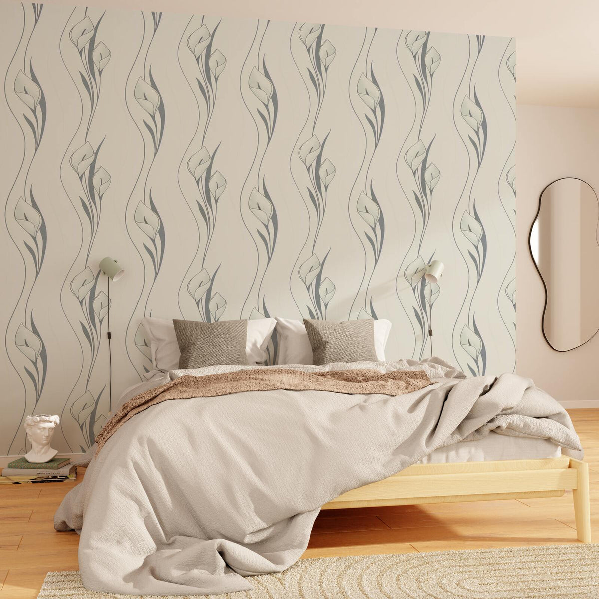 Papier peint intissé Arum Blanc