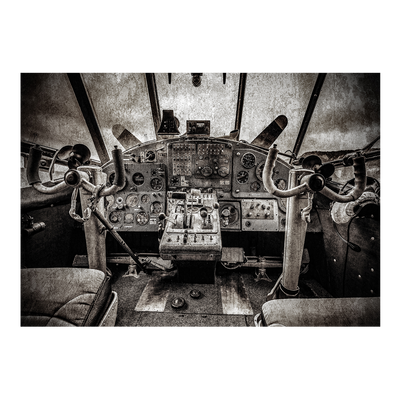 Tableau en verre Cockpit Noir