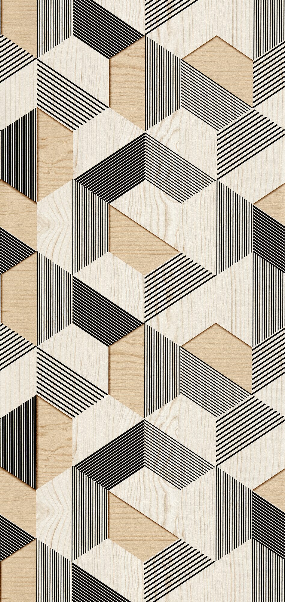 Papier peint intissé Akito Ton bois