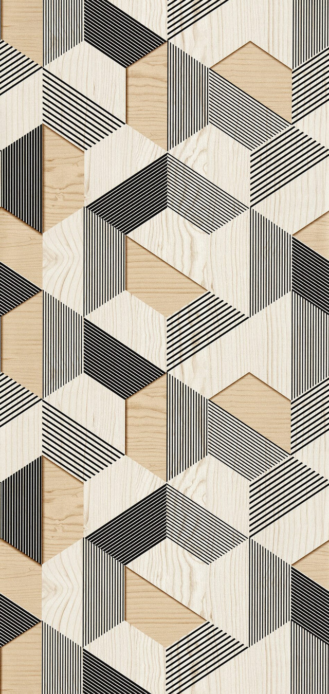 Papier peint intissé AKITO coloris ton bois