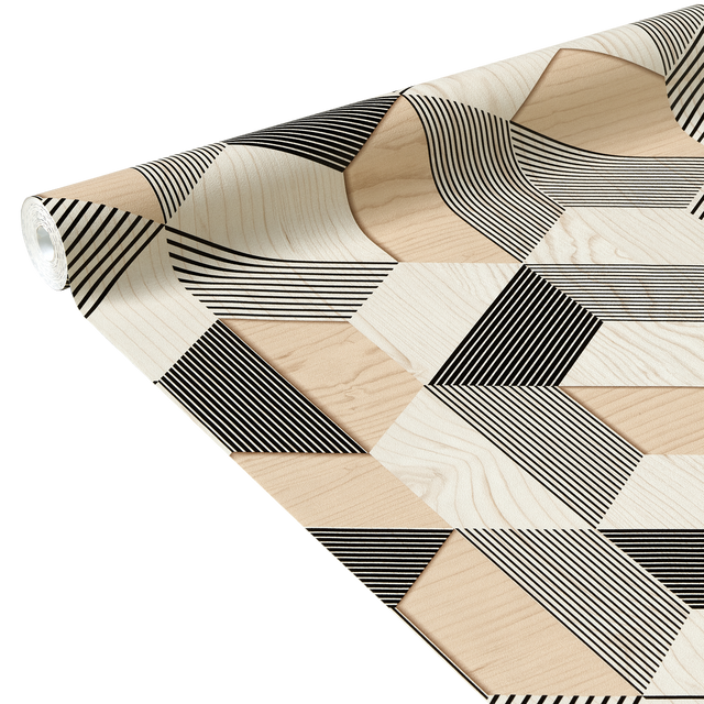 Papier peint intissé AKITO coloris ton bois