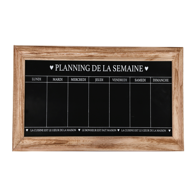 Semainier Week calendar Noir