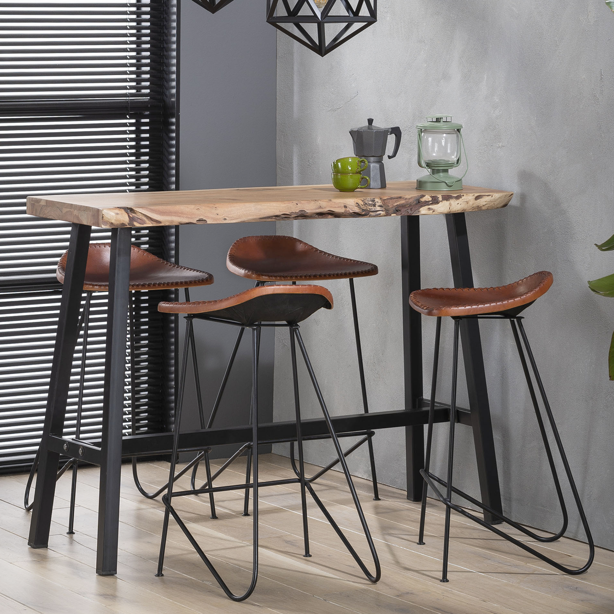 Tabouret de plan de travail Davis Cuir 1 place