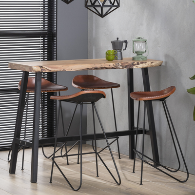 Tabouret de plan de travail Davis Cuir 1 place