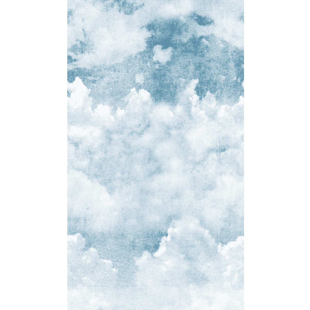 Papier peint panoramique L Blue clouds Bleu moyen