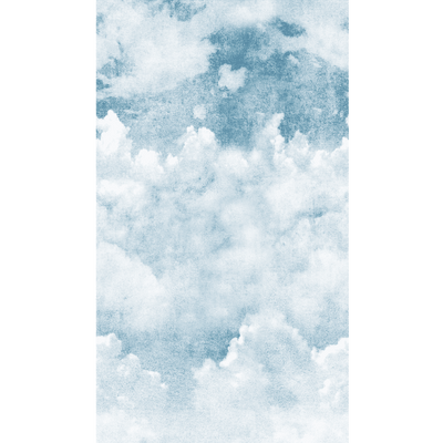 Papier peint panoramique L Blue clouds Bleu moyen