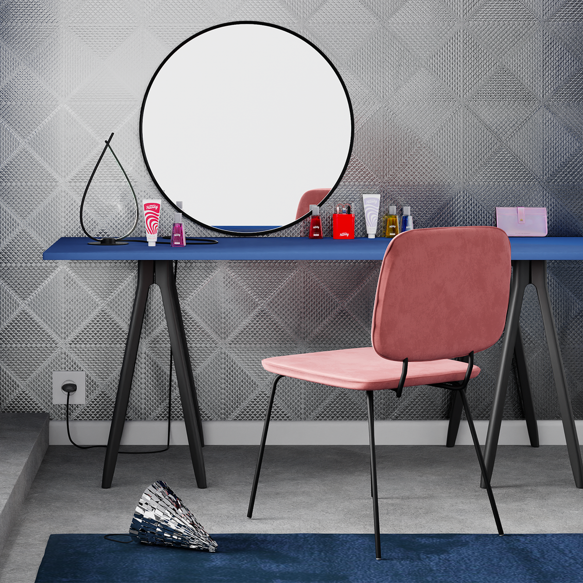 OSTARIA Lampe à poser Drop Noir