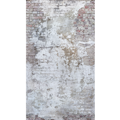 Papier peint panoramique L Stressed brick Gris béton Satiné