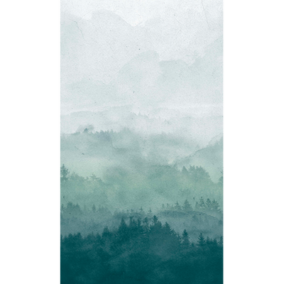 Papier peint panoramique L Landscape Vert moyen Satiné