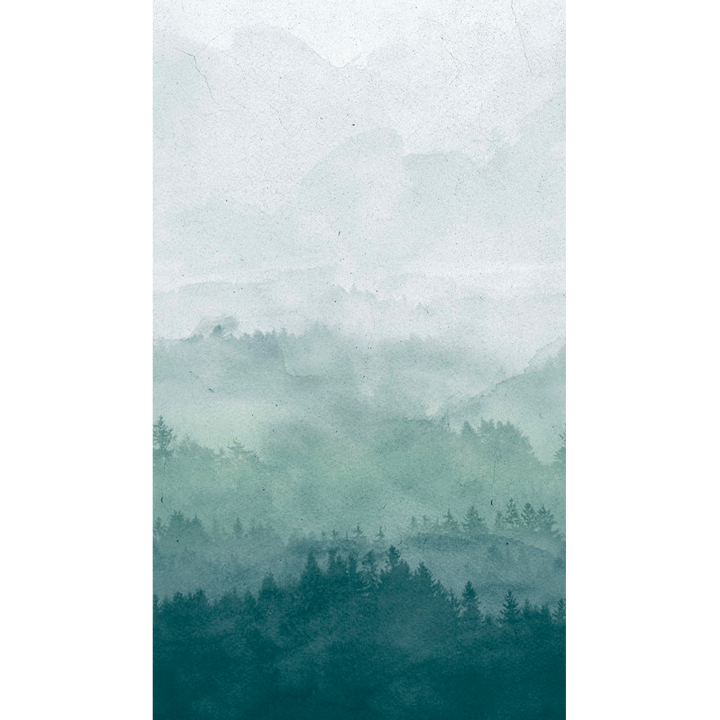 Papier peint panoramique L Landscape Vert moyen Satiné