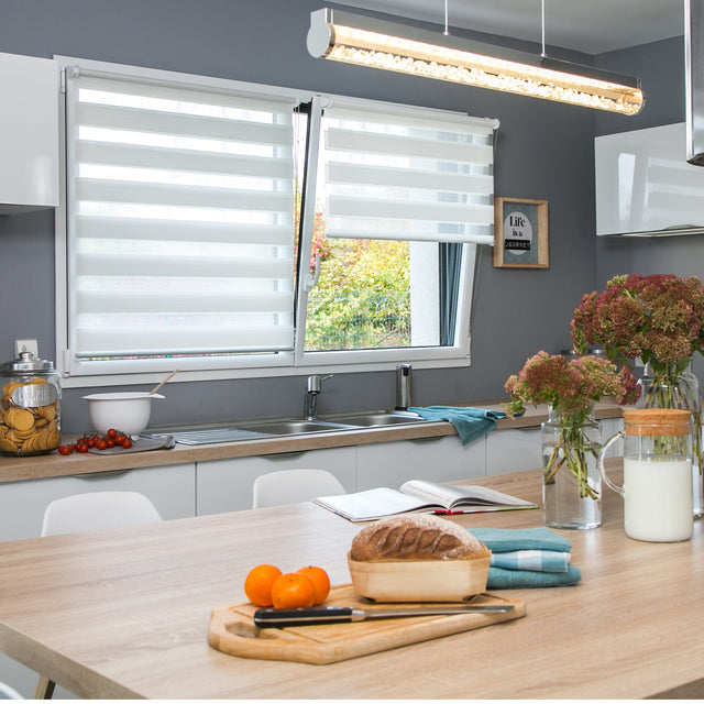 Store jour/nuit ECLIPSE coloris blanc 62 x 160 cm