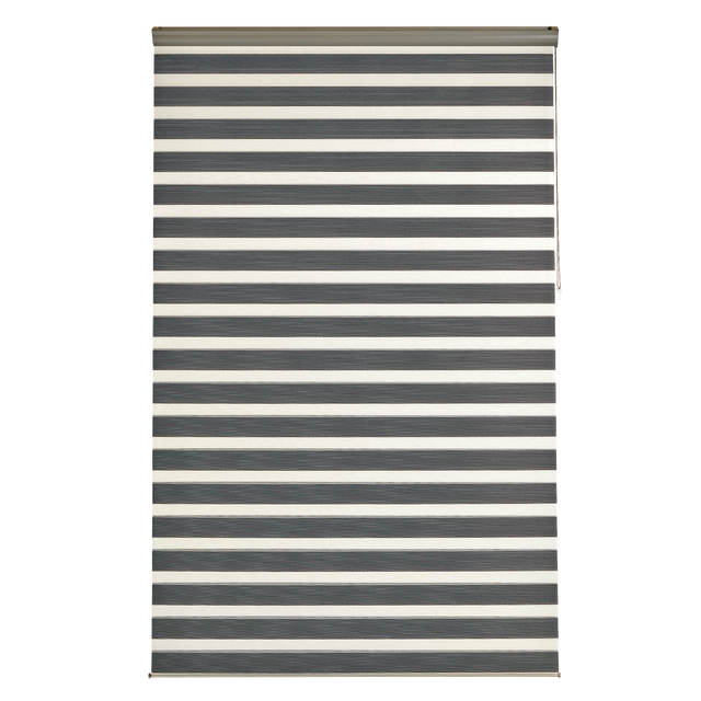 Store jour/nuit SOLSTICE coloris noir/blanc 150 x 250 cm