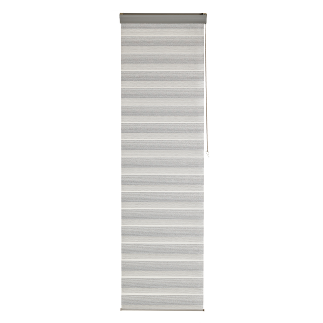 Store jour/nuit SOLSTICE coloris blanc / noir 60 x 250 cm