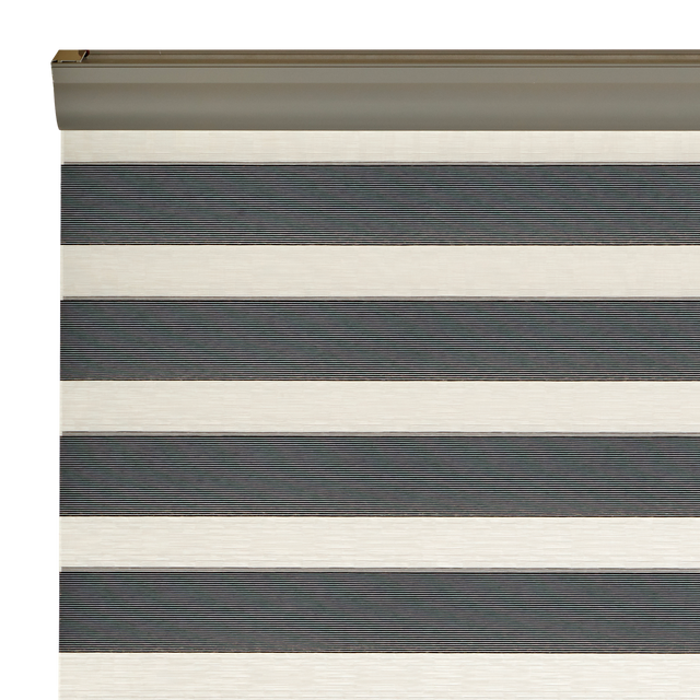 Store jour/nuit SOLSTICE coloris noir/blanc 60 x 250 cm