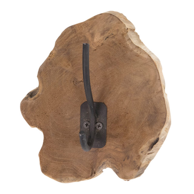 Patère ARACAJU coloris teck hauteur 20 cm