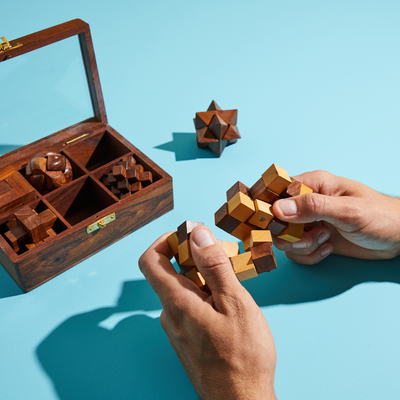 Casse-tête en bois Mix Brun