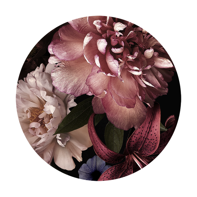 Tableau en verre ROSALIA coloris bordeaux